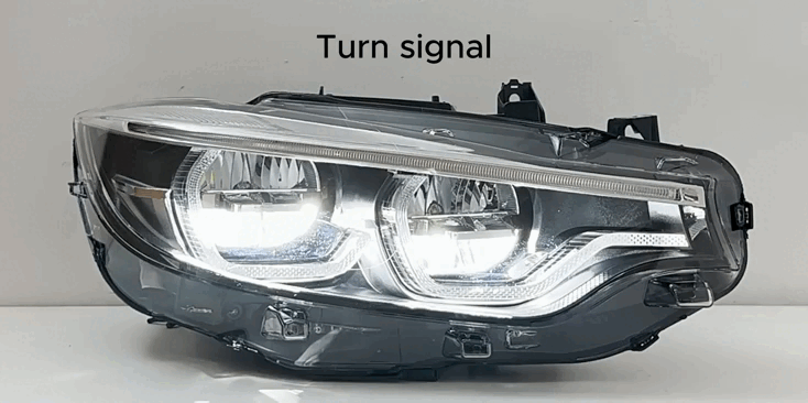 GTS Style LED Headlights for BMW 4-Series 2013-2020 F32 F82 F36 with Yellow DRL