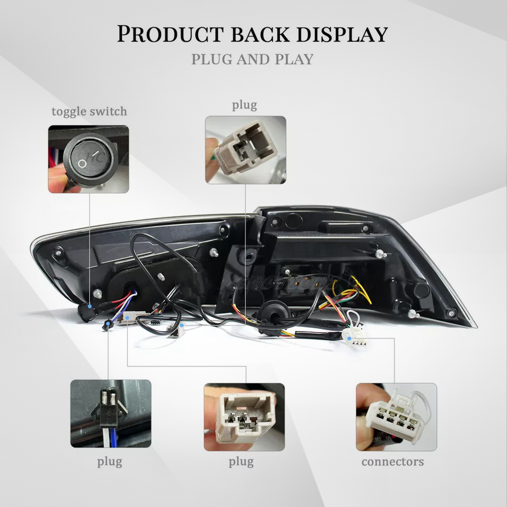 Mitsubishi Lancer EVO X 2008–2020 LED Taillights Assembly, Sequential Turn Signals, Plug & Play