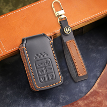 Load image into Gallery viewer, Genuine Leather Key Fob Cover for Honda Accord, Civic, CR-V, HR-V, and Pilot Models