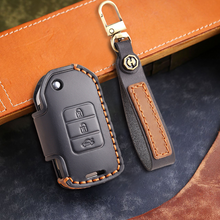 Load image into Gallery viewer, Genuine Leather Key Fob Cover for Honda Accord, Civic, CR-V, HR-V, and Pilot Models