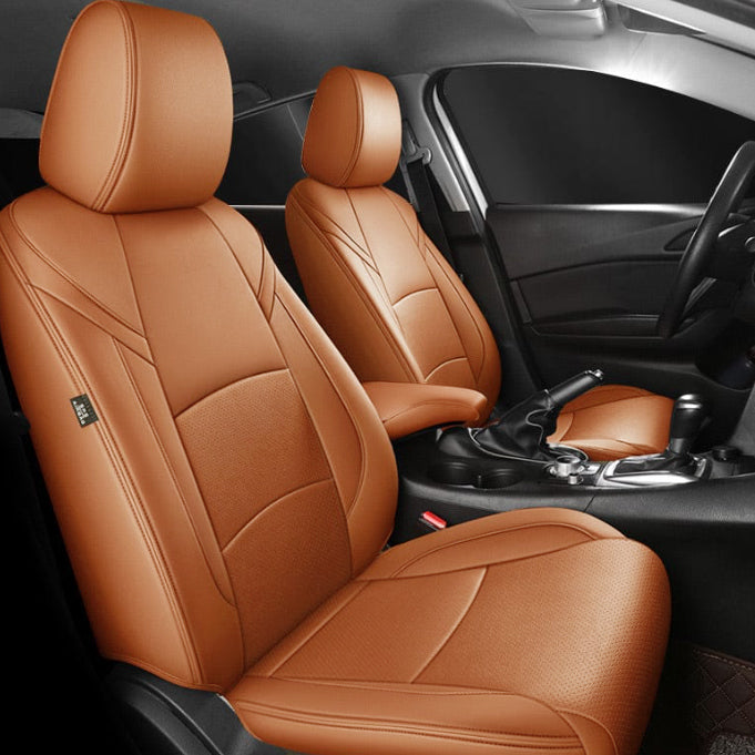 Leather Car Seat Cover Full Set Fit For Mazda 3 (2014-2024)