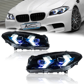 LED Headlight For BMW 5 Series F10 2011–2017 Facelift Style Assembly Pair