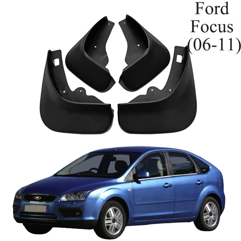 Mud Flaps for 2005-2018 Ford Focus Hatchback - Front & Rear Splash Protection (4-Piece Set)