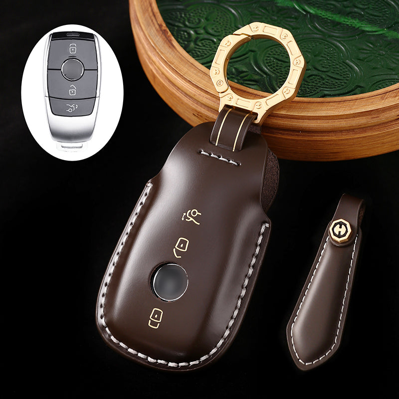 Genuine Leather Key Bag for Mercedes-Benz Maybach S450, E300L