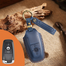 Load image into Gallery viewer, Genuine Leather Key Fob Cover for Ford (3-5 Buttons)