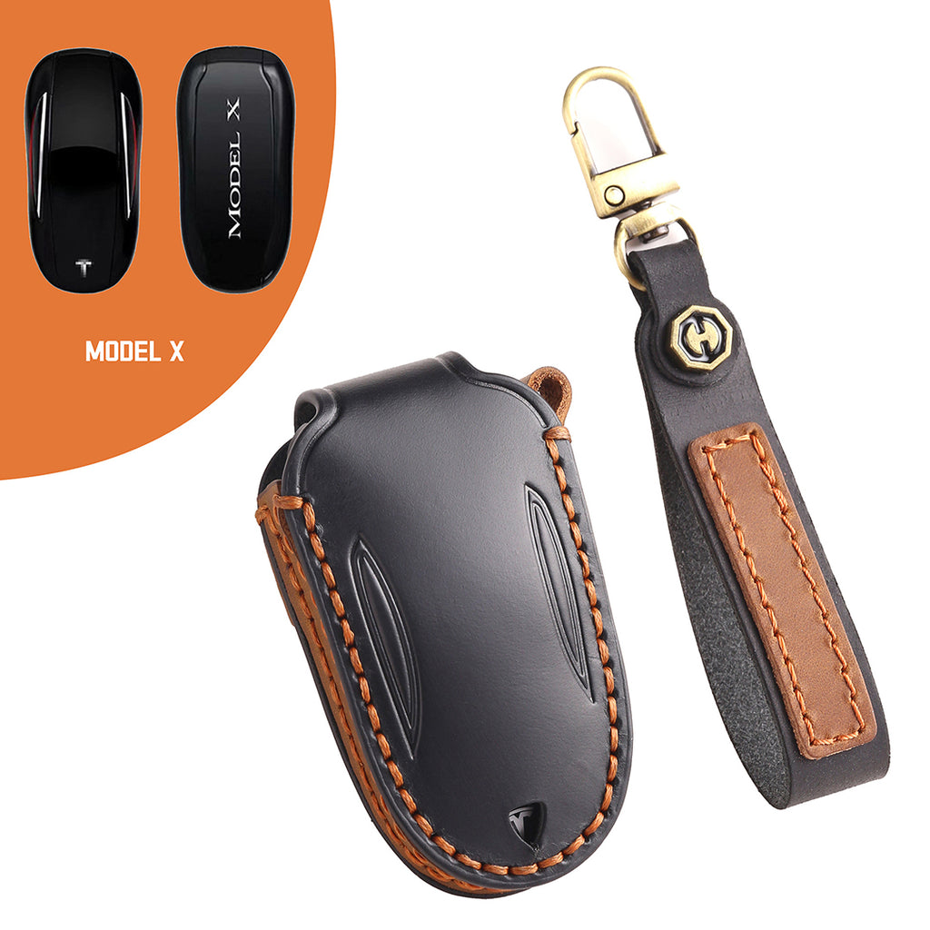 Suitable for Tesla Key Cover, Model3/Y/S/X Protection Cover Leather，Model 3 Card Protection Cover Leather