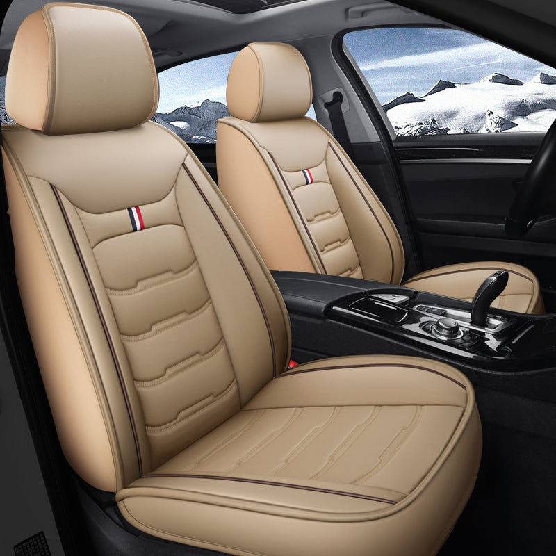 Universal Full Set Leather Car Seat Covers – Water Resistant, Luxury Comfort & All-Season Protection for 5 Seats