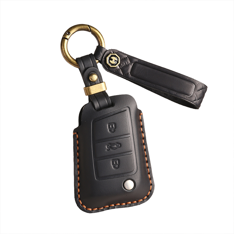 Vintage Handmade Luxury Leather Key Fob For All Volkswagen Models