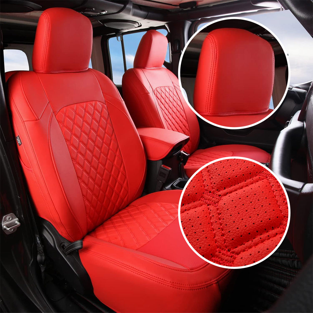 Custom Nappa Leather Car Seat Covers Full Set Special for Jeep Wrangler (2007-2024)