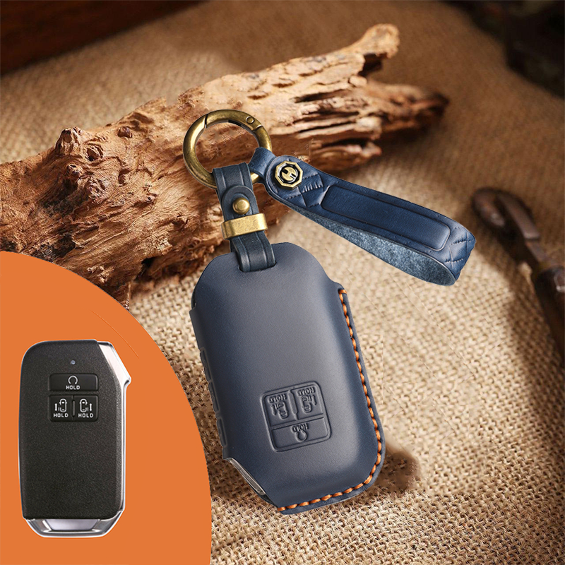 Genuine Leather Key Fob Cover for Kia