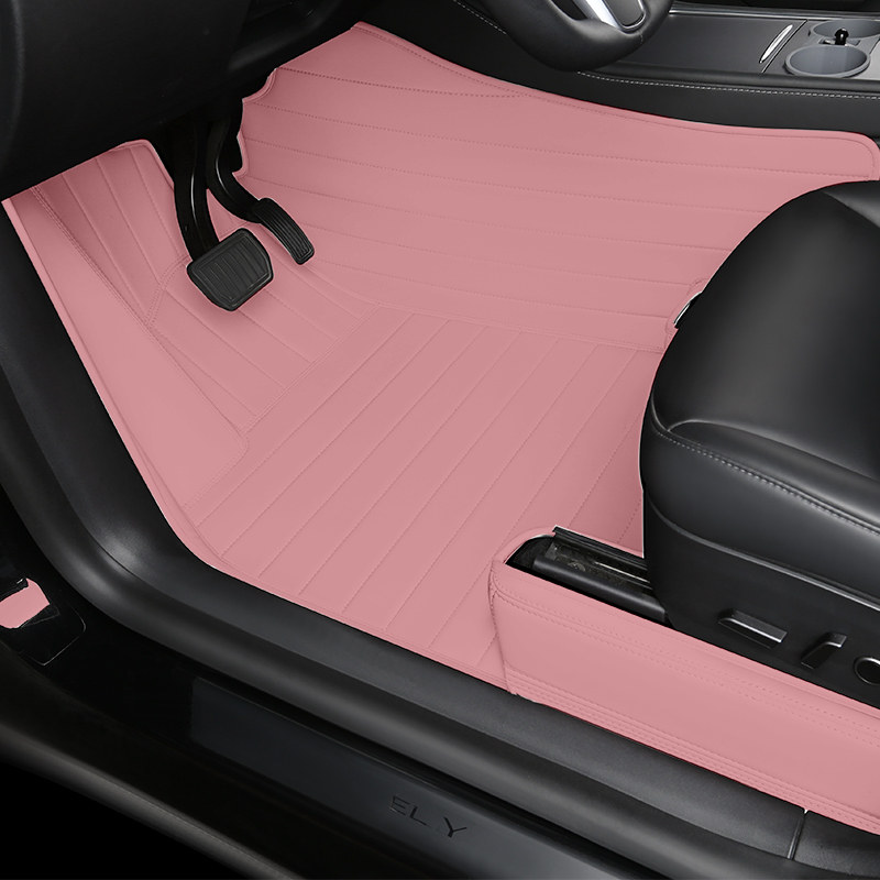 Special for Tesla Model 3 and Model Y Leather Floor Mat Fully Surrounded By All-Weather Floor Mat