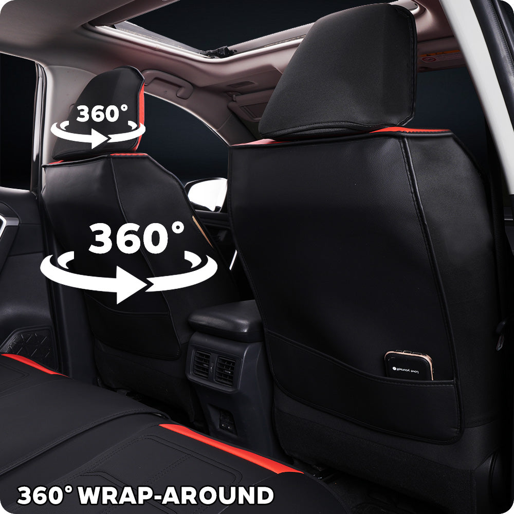 Waterproof Faux Leather Car Seat Covers – 5-Piece Universal Fit for Cars, SUVs & Trucks