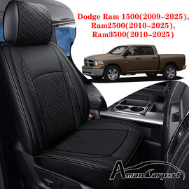 Custom For Dodge Ram Car Seat Covers Full Set Compatible with Ram 1500(2009-2025), Ram 2500(2010-2025), Ram 3500(2010-2025)