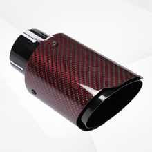 Load image into Gallery viewer, 4&quot; Red Carbon Fiber Exhaust Tip – Universal Fit, 3.5″–4.5″ Size Options | Modified Car Upgrade