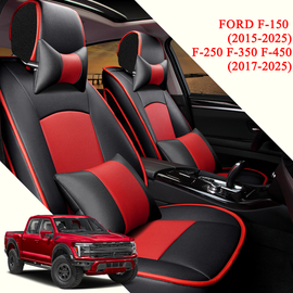 Custom for 2015–2025 Ford F-150 / 2017–2025 F-250 F-350 F-450 Luxury Leather Car Seat Covers