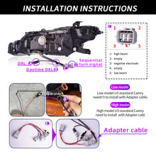 Load image into Gallery viewer, LED Headlights for Toyota Camry (2018–2023, 8th Gen) – Start-Up Animation &amp; Projector Lens