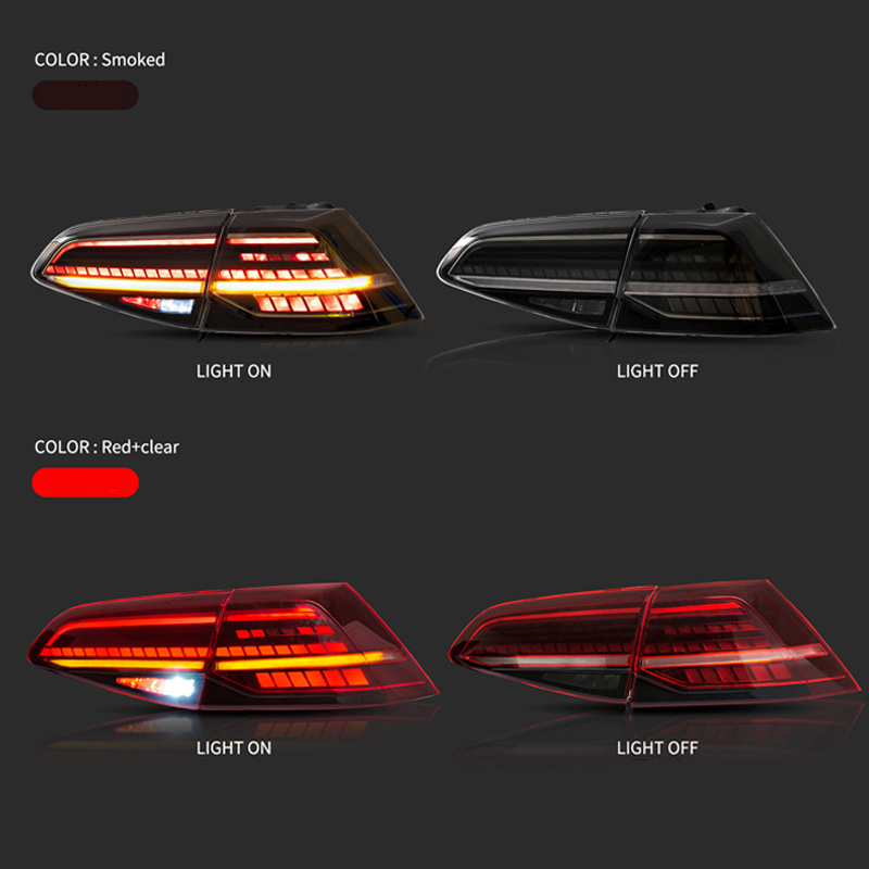 Suitable for Volkswagen Golf MK7 MK7.5 2013-2021 LED Tail Light Assembly