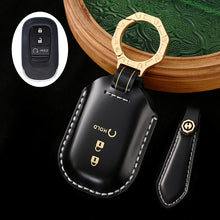 Load image into Gallery viewer, High-End Leather Car Key Cover Compatible with Honda Accord, Civic, CR-V, HR-V, Odyssey, etc. (2, 3, 4, 5, or 6-Button Smart Key Cover)