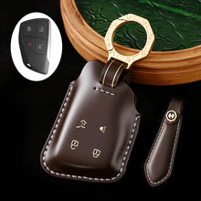 Load image into Gallery viewer, Genuine Cowhide Leather Key Fob Cover for Buick, Car Key Shell Case, Keychain Protector, Fits 3-7 Button Buick Key Fobs