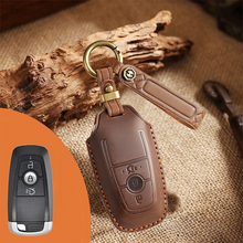 Load image into Gallery viewer, Genuine Leather Key Fob Cover for Ford (3-5 Buttons)