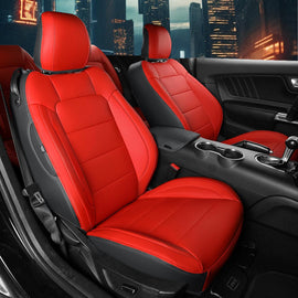 Custom Leather Seat Covers for Ford Mustang Coupe (2015–2025) – Full Set, Sporty Fit