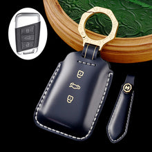 Load image into Gallery viewer, Amancarport Leather Car Key Case with Gift Box, Compatible with VW Tiguan, Touareg, Atlas, Jetta, Passat, Golf Alltrack, Arteon, and Routan