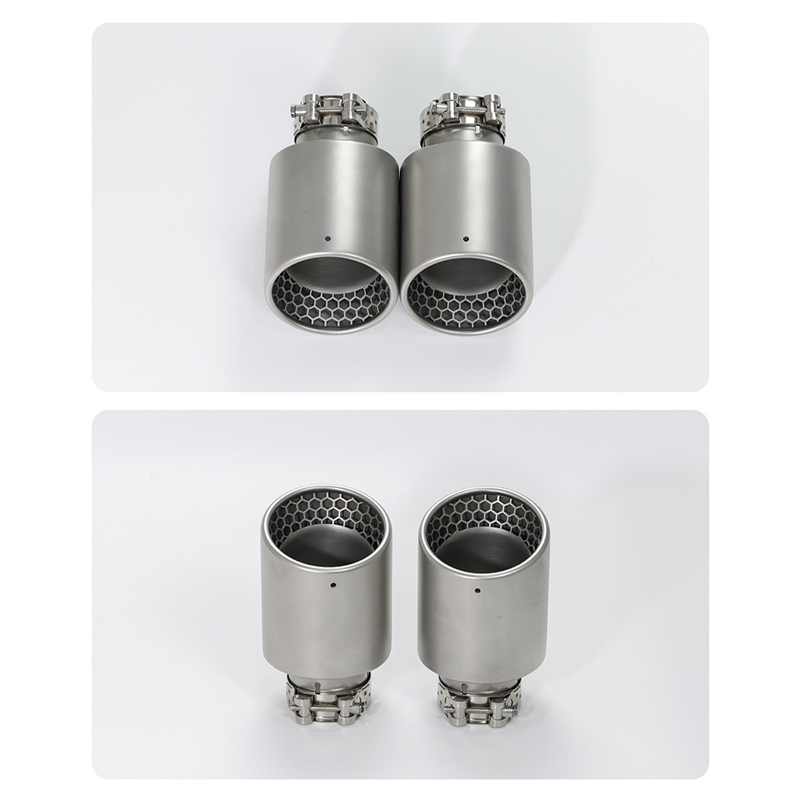 1pcs Matte Stainless Steel Car Decorative Muffler Modified Honeycomb Exhaust Tail Throat Exhaust Pipe