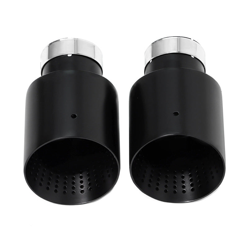 4 Inch Stainless Steel Exhaust Tip Matte Silver or Black Honeycomb Design Universal Bolt-On