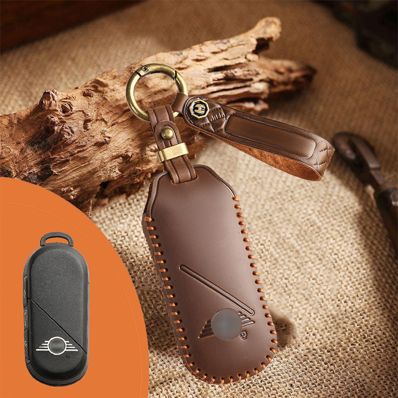 Genuine Leather Key Fob Cover for BMW