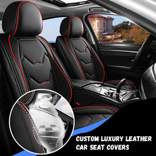 Load image into Gallery viewer, Full Set Car Seat Covers, Universal Leather Waterproof 5-Seat Protector – Front &amp; Back Coverage for Most Sedans, SUVs &amp; Trucks