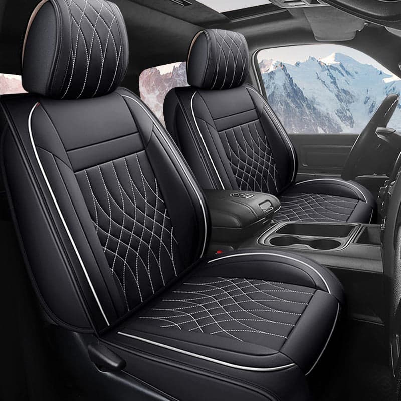 Geartronics Faux Leather Full Set Seat Covers For Dodge Ram 1500 (2009-2023) & 2500/3500