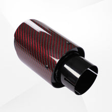 Load image into Gallery viewer, 4&quot; Red Carbon Fiber Exhaust Tip – Universal Fit, 3.5″–4.5″ Size Options | Modified Car Upgrade