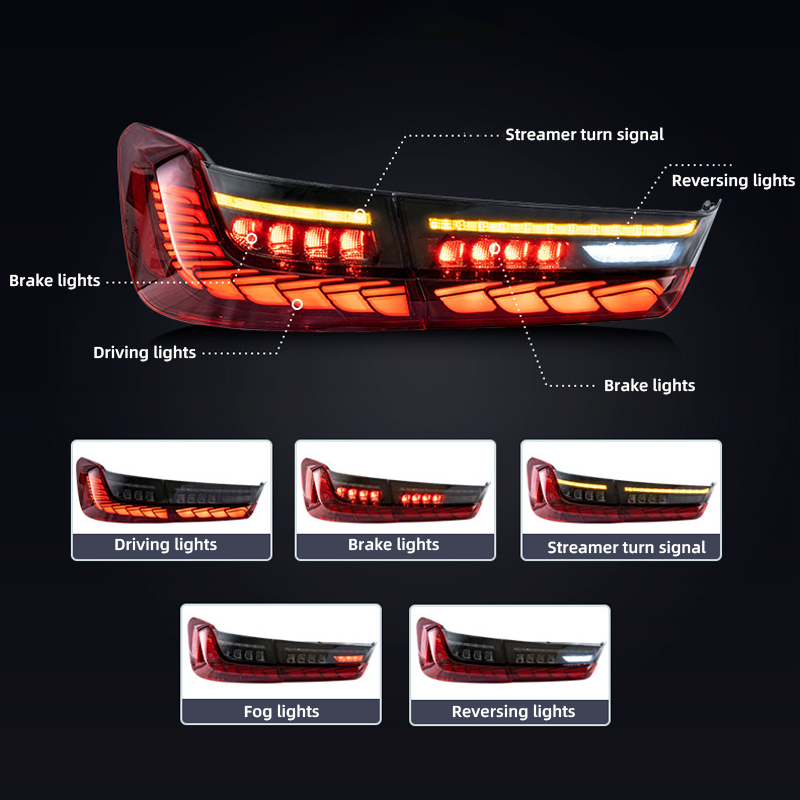 Suitable for BMW 3 Series/M3 G20/ G28/ G80 (2019-2022) LED Tail Light Assembly with Start-up Animation