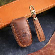 Load image into Gallery viewer, Genuine Leather Key Fob Cover for Ford Series (3-5 Buttons)