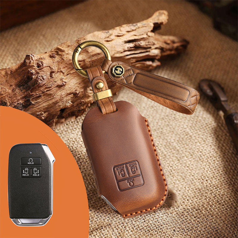 Genuine Leather Key Fob Cover for Kia