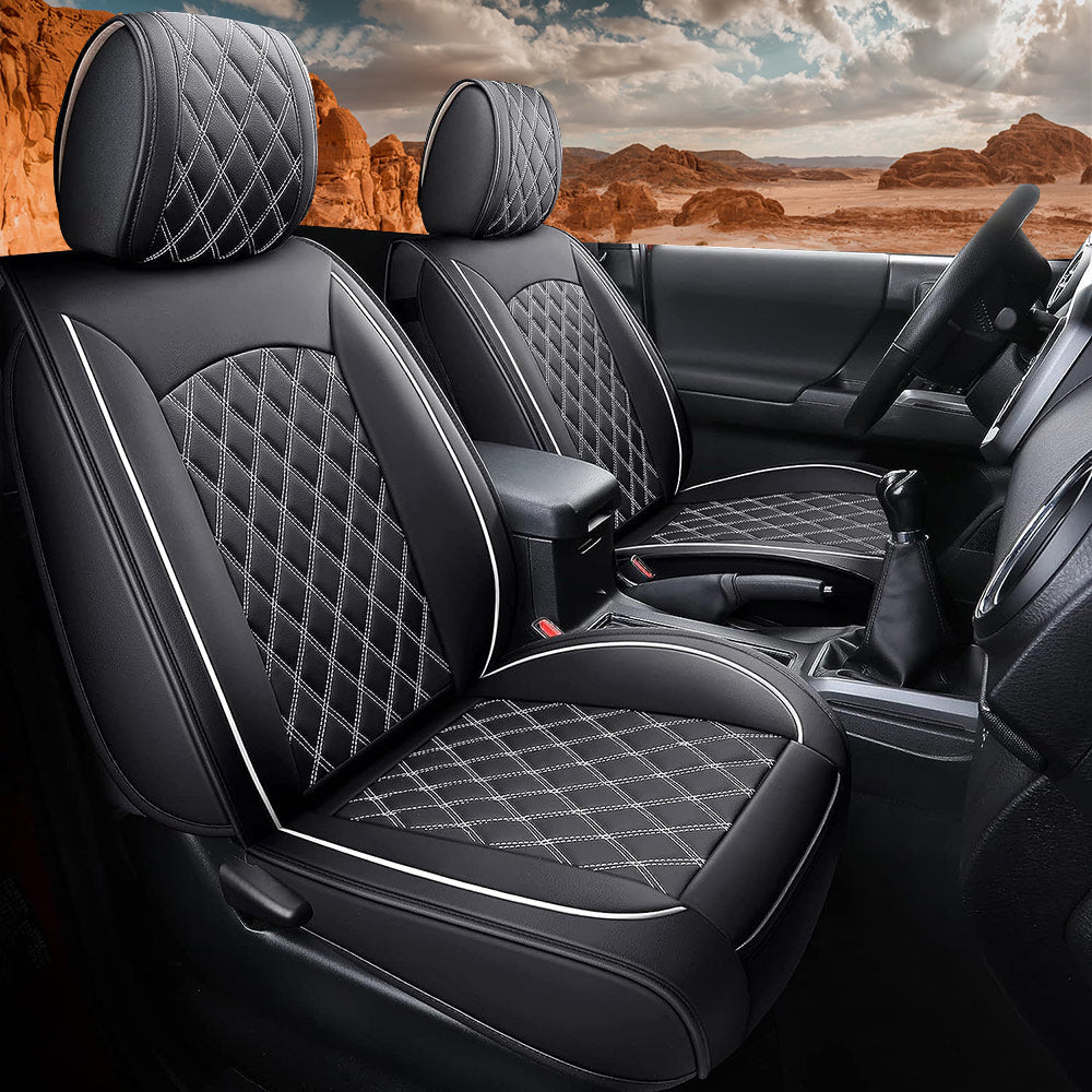 Custom Leather Car Seat Cover Full Set Fit For Ford F150 (2009-2025), F250, F350, F450(2017-2025)