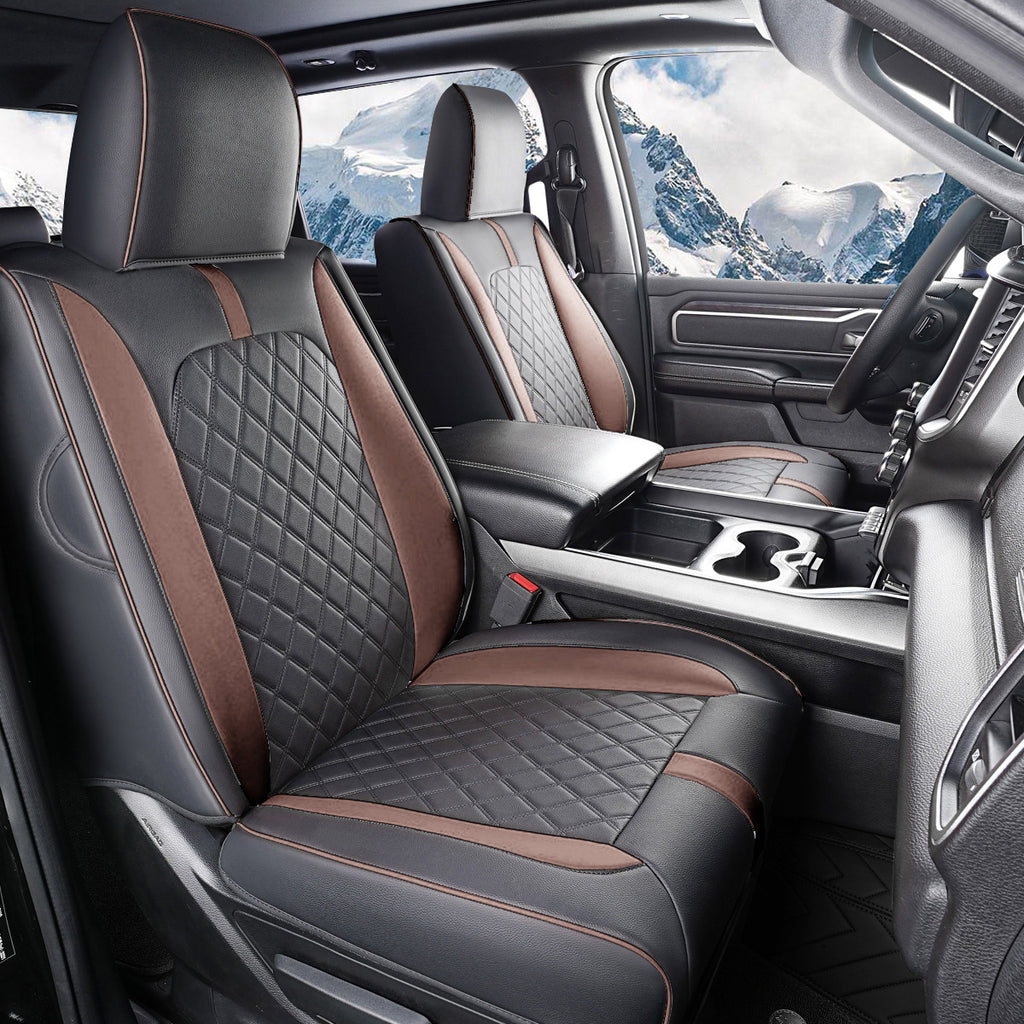 Luxury All-inclusive Car Seat Covers Full Set Custom For Dodge Ram  Compatible with Ram 1500(2019-2025)