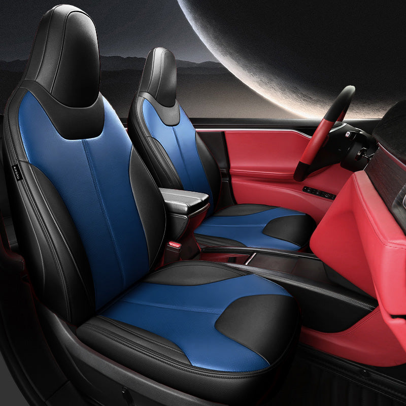 For Tesla Model S/X Seat Covers 2012–2024 5–7 Seat Nappa Leather Full Set