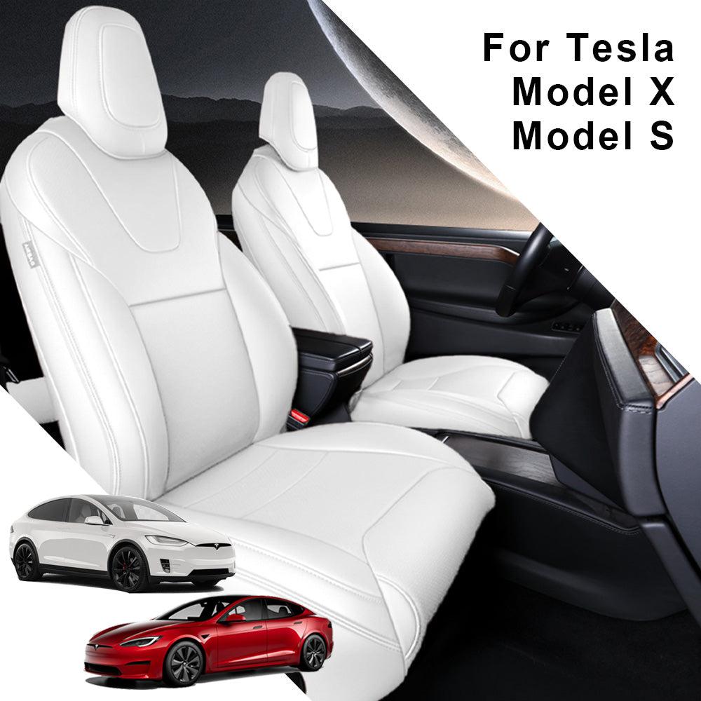 For Tesla Model S/X Seat Covers 2012–2024 5–7 Seat Nappa Leather Full Set