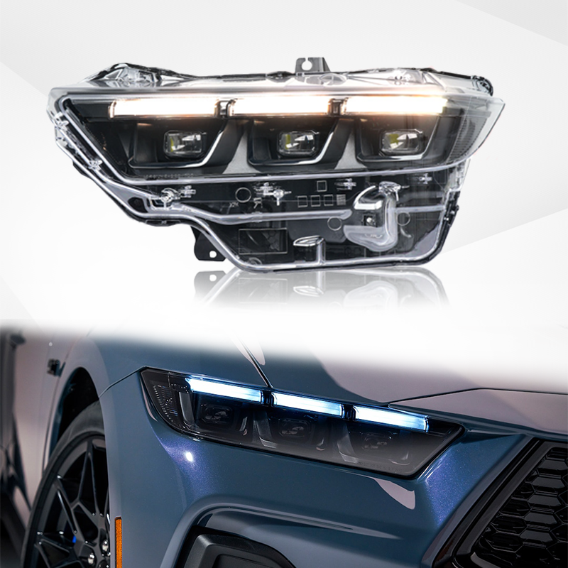 For Ford Mustang S650 Headlight Assembly 2023–2025 | Sequential Turn Signal | Plug & Play