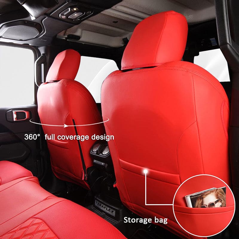 Special Leather Car Seat Covers Full Set for Jeep Wrangler(2018-2024)