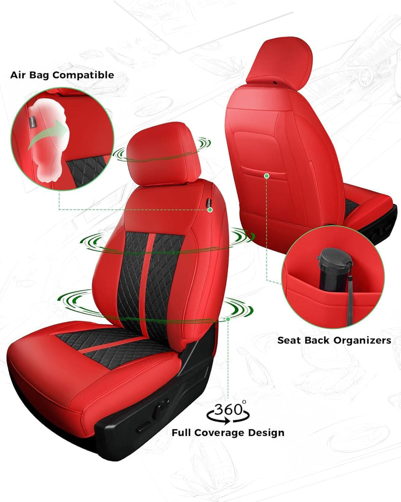 Custom Leather Seat Covers for Ford F-150 (2015–2026) and F-250 F-350 F-450 XL XLT (2017–2026)