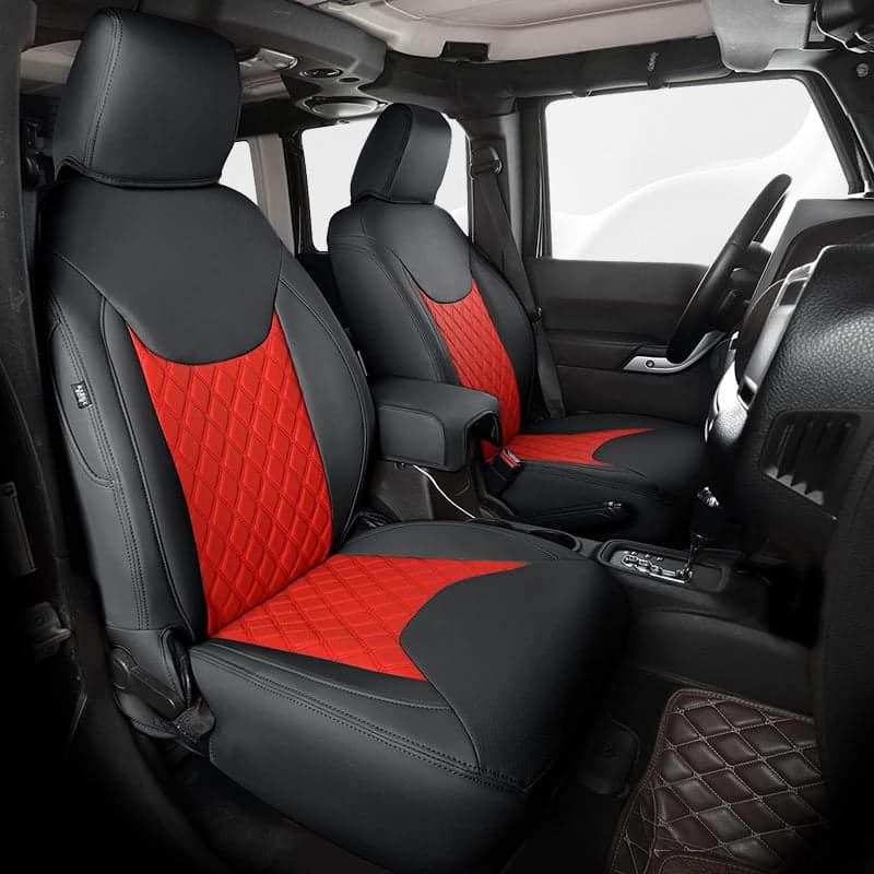 Special Leather Car Seat Covers Full Set for Jeep Wrangler (2007-2017)