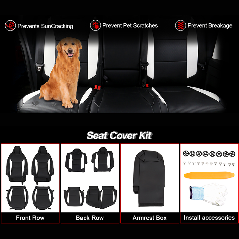 Custom Full Set  Leather Seat Covers for Tesla Cybertruck - All-Inclusive Protection