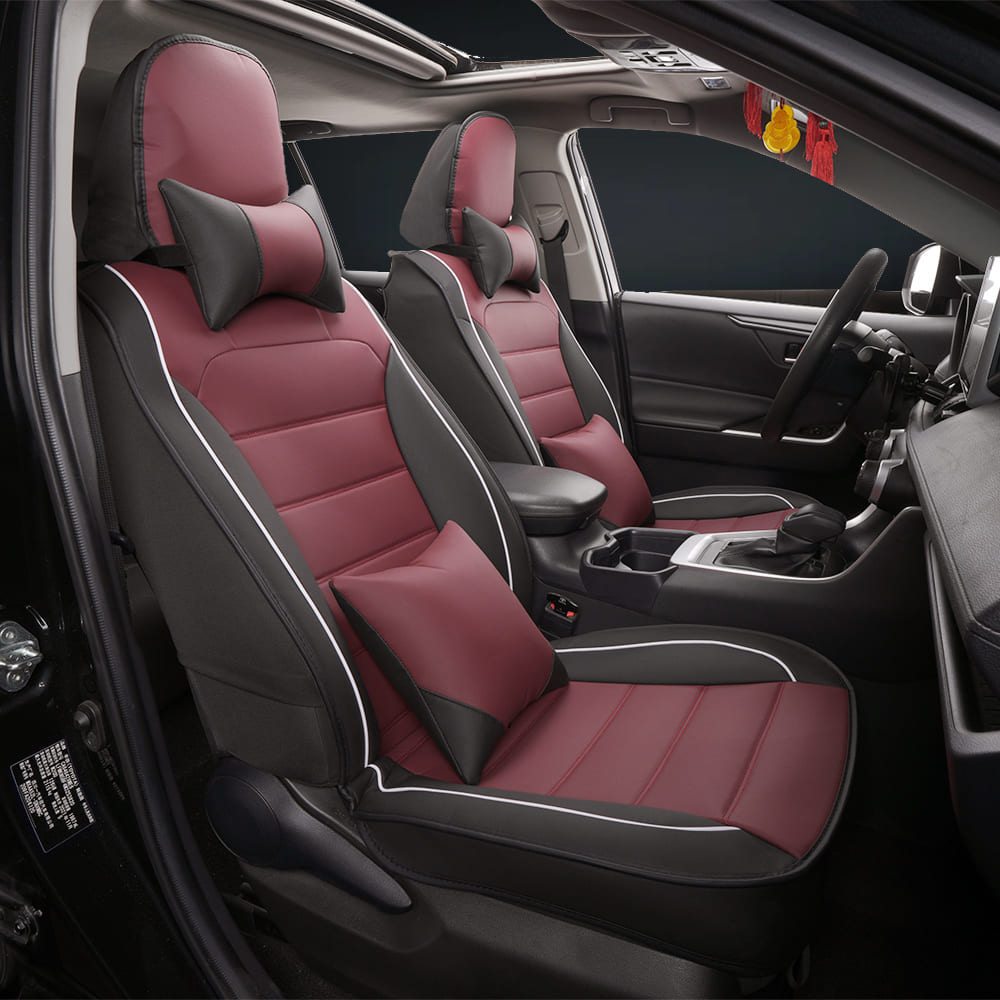 Amancarport® Universal Faux Leather Car Seat Covers – 5-Piece Waterproof Seat Protector for Most Vehicles