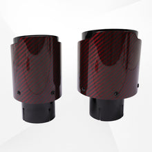 Load image into Gallery viewer, 4&quot; Red Carbon Fiber Exhaust Tip – Universal Fit, 3.5″–4.5″ Size Options | Modified Car Upgrade