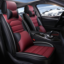 Load image into Gallery viewer, Universal Full Cover Leather Car Seat Covers Four Season Use Comfortable for Five Seats