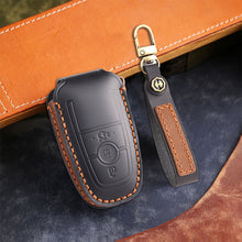 Load image into Gallery viewer, Genuine Leather Key Fob Cover for Ford Series (3-5 Buttons)