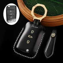 Load image into Gallery viewer, Amancarport Leather Car Key Case with Gift Box, Compatible with VW Tiguan, Touareg, Atlas, Jetta, Passat, Golf Alltrack, Arteon, and Routan