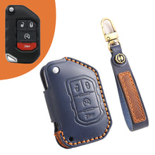 Load image into Gallery viewer, Leather Smart Car Key Cover Case for Jeep Wrangler JK and JL